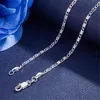 18K chaînes 2.5MM 16 18 20 22 24 26 28 30 femmes collier bijoux accessoires chaîne en or pour pendentifs à breloque collier pour hommes