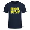 Dunder Mifflin Men's T-shirt The Office TV Show Costume Streetwear HARAJUKU Wysokiej jakości śmieszne koszule graficzne 220509