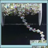 Beads Arts Crafts Gifts Home Garden Arts Ship 1Yd Sparkling Clear Rhinestone Ab Color Crystal Costume Chain Applique Trims Supply Drop De