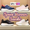 Chaussures de course de créateurs imprimés Runner Sneaker Mode Femmes Baskets Nappa Cuir Satin Sergé Rose Noir En Relief Marine Rouge Triple Blanc Dames Baskets