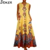 Floral Print Boho Casual Long Dress Summer Clothes For Women V-neck Sexy Off Shoulder Ladies Dresses Plus Size Maxi Dress 220423