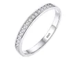 女性の婚約指輪小さなジルコニアダイヤモンドハーフエタニティウェディングバンドソリッド925スターリングシルバープロミスアニバーサリーリングr012288o