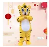 Festival Parties New Year Tiger Mascot Costume Suit Adult Size Role Play Fun Clothes for Festival Parties