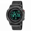 Digitale mannen led licht klok calorie telefoon herinneren horloge 50m waterdichte polshorloges sport horloges digitalen heren