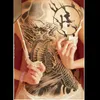 Große schwarze Tattoos für Männer und Frauen, wasserdicht, große temporäre Tattoo-Aufkleber, Drache, Dunkelheit, Wolf, volle Rückseite, Fake Tattoo, cool, 4834 cm, 220521