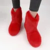 2022 Nieuwste winter nertsen schoenen mode harige strass korte buisbont fleece warme sneeuwlaarzen damesschoenen voor kerst S6130906