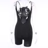 Women's Jumpsuits & Rompers AVV Autumn Fashion Black Womens Shorts Jumpsuit Casual Sportswear Sexy Backless Sleeveless Bodycon Playsuit Club