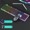 104 Key L1 Film filaire Luminal Keyboard USB Home Office Computer Game Keyboard Mouse Set EPACKET268K292Z9503368