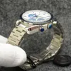 Ojos en las estrellas Reloj Cronógrafo deportivo Batería Limitada Dos tonos Oro Esfera azul Cuarzo Reloj de pulsera de buceo profesional Stain2958