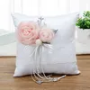 Panier de fleurs de mariage élégant et coussin d'anneau avec un design romantique rose rose W-5740-5944