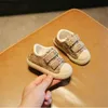 2022 Vår New Baby First Walkers Casual Children Canvas Skor Plaid Baby Skor Tjejer Lätta Mjuka Non-Slip Boys Sneakers