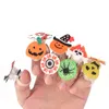 Andere feestelijke feestbenodigdheden 10 stks Halloween Decorations Creative Cute Glowing Ring Broche Pompoen Ghost Skull Rings For Kids Gifts 220826