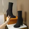 Kadınlar Siluet Botlar Archlight Sneaker Boot Streç Kumaş Slip-Onesker Baskı Çiçek Yüksek Topuk Moda Bayanlar Rahat Ayakkabılar Boyutu 35-41 NO50