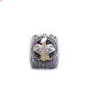 Fantasy Football Championship Ring Gunmetal en Gold Tone Award voor Ffl Champion256s RM9U