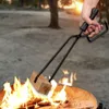 Outils Accessoires Cheminée Pinces Bûcher Coûter avec étui en cuir PU Stick Stick pour BBQ CamPfire Cuisine Cuisine Grillades Pizz