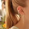 Gold Star lämnar icke-genomträngande öronklippörhängen för kvinnor Enkla falska brosk Ear Manschettsmycken Tillbehör GC1018