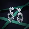 Dangle Chandelier Luxury Designer Jewelry Leaf Long Earrings Women39sシミュレーション高カーボンダイヤモンドエメラルドペンダントイヤリングP2144686
