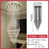 Kolye lambaları Modern LED merdiven kristal Chandelier Hotel Restaurant K9 Kristal Lamba Villa Büyük Oturma Odası Avizeler Ev Aydınlatma