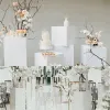 10 pièces décorations de mariage colonne blanche Dessert Table allée décors fleur Vase maison hôtel fête gâteau Fruits support vitrine fenêtre pièce maîtresse