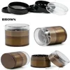 Transparent cover herb grinder 5 layers aluminum alloy tobacco grinders single color smoke accessories cutter crusher for tobacco GCE13446