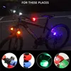 Illuminazione esterna Luce per bicicletta Testa a LED in silicone Ruota anteriore posteriore Lampada per bici Lampada di avviso di sicurezza flash impermeabile Idea per luci notturne