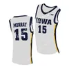 Keegan Murray Basketball Jersey Iowa Hawkeyes Stitched College Jerseys 2022 Escuela de la NCAA Ropa de baloncesto personalizada