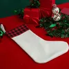 Sublimazione Christmas Sock Festives Bambini White Blank Regalo fai da te di alta qualità 5 colori sacchetti di caramelle Ciondolo albero