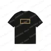 22ss Hommes Femmes Designers t-shirts tee Fil d'or broderie coton manches courtes Crew Neck Streetwear noir blanc xinxinbuy XS-X