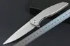 1 Pz R8124 Flipper Coltello Pieghevole D2 Grigio Rivestimento In Titanio Lama CNC TC4 Maniglia In Lega di Titanio Cuscinetto A Sfere EDC Coltelli Da Tasca