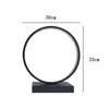 Modern LED Tabell Lampor Aluminium Ring Svart Vit Sovrum Bedside Reading Light Minimalistisk Vardagsrum Inredning Desk Lampa