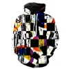 メンズフーディーズメンズスウェットシャツ3Dメン/女性ジオメトリパーカープリントボルテックスフーディアニメユニセックスヒップホッププルオーバーファッション高品質
