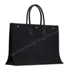 Men's and Women's Bags Universal Linen Canvas and Leather Printed Shoulder Bag 499290