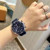 Heuer Dressy Tag Men's Mechanical Digital Multifunctional Nylon Leather Titanium Ceramic Blue Medium Timepiece