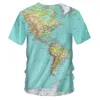 CJLM Unisex Trend Tshirts Map 3D Print T-shirt For Women/men Hiphop Punk T Shirt Round Neck Tee Shirts Pattern Custom 220619