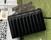 Телефонные кошельки 5А 474575 20см Marmonts мини-кошелек на цепной стеганой кожаной кожаной сумки сумки для женщин с пылью + коробка