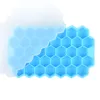 Strumenti di sublimazione Vassoi per cubetti di ghiaccio a nido d'ape Stampo per cubetti di ghiaccio in silicone riutilizzabile BPA Free Ice Maker con coperchi rimovibili Bar DIY Icees Makers