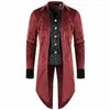 Hommes Trench Coats 2022 Commerce Extérieur Halloween Cour Robe Revers Long Smoking Performance Costume Viol22
