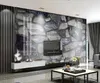 Anpassad väggdekor tapet väggmålning svartvitt minimalistisk atmosfärisk abstrakt geometriskt marmormönster vardagsrum sovrum lounge dekonation papel parede 3D