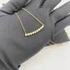 CNC Craft Honeycomb Diamond Titanium Steel Women's Necklace