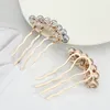 Rhinestone Pearl Hairpins Wedding Tiaras Bridal Headpieces Hair Combs Crystal Headband för Bride Princess Crown Tiara Partihandel