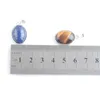 Pendentif Colliers 10pcs pierres précieuses naturelles minuscules pendentifs perles ovales opale aventurine charmes boucles d'oreilles fabrication de bijoux TBN501Pendant