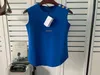 Womens Designer Tee T Shirt Vest Letter Print with Gold Shoulder Button Sleeveless Woman Top Tanks Summer Clothing High Quality Fashion Cotton Casual Cami Size S M L XL