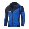 Jackets masculinos Midnight Star Excavador JCB Autumn Moda Moda Blocking Zipper Sorto com capuz de capuz Cardigan Topsmen