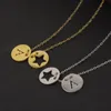 Pendant Necklaces Steel Hollow Star Letter Necklace Stainless Mirror Polished Ie Short Clavicle Chain Wholesale 10pcs/lotPendant