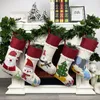 Julstrumpa Santa Claus Snowman Tree Hanging Sock Xmas Decoration Ornament BH7430 TQQ