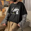 Men's T-Shirts Tokyo Revengers Anime Tshirt Harajuku Cool Friends Chifuyu Matsuno Takemichi Hanagaki Manga Men Patchwork Long Sleeves T Shir