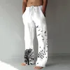 Summer Vintage Men S Bawełniany pościel duży duże spodnie joggera Hip Hop Awatar Druku