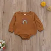 Nouveau-né Bébé À Manches Longues Arc-En-Ciel Imprimer Barboteuses Combishort Mignon Coton Automne Hiver Vêtements Pour Enfants Enfants Garçons Filles 0-24 M G220521