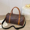 Sac de voyage de marque de luxe pour femmes, sac à main de rangement d'extérieur pour accessoires, sacs pliables à fermeture éclair, grande capacité, sac à bagages imprimé avec lettres, 2022