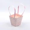300 Pz/lotto Creativo Fioriera Pieghevole Con Tote Portatile Impermeabile Fiorista Bouquet Custodia per Imballaggio Candy Snack Wrapping Basket